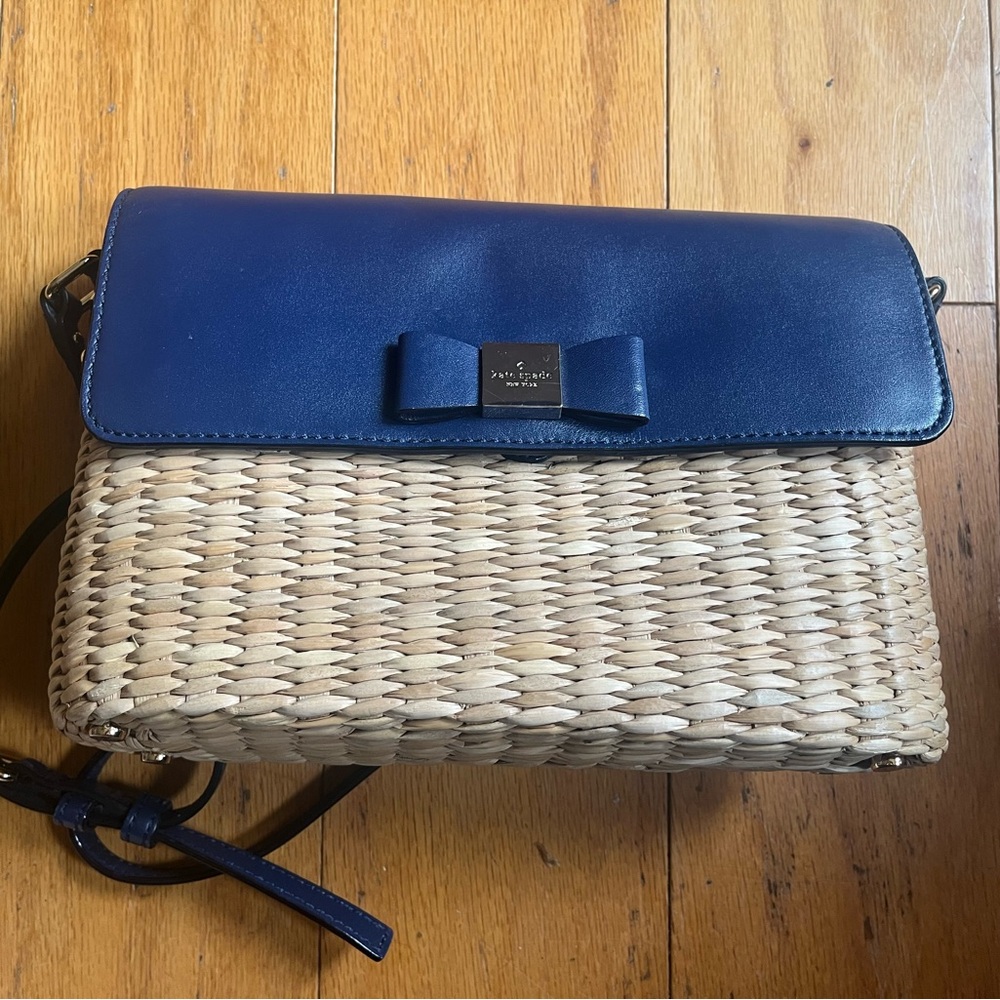 Kate Spade via limoni Clara Blue and Tan Crossbody Bag - Picture 2 of 6